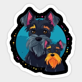 Miniature Schnauzer Fathers Day Sticker